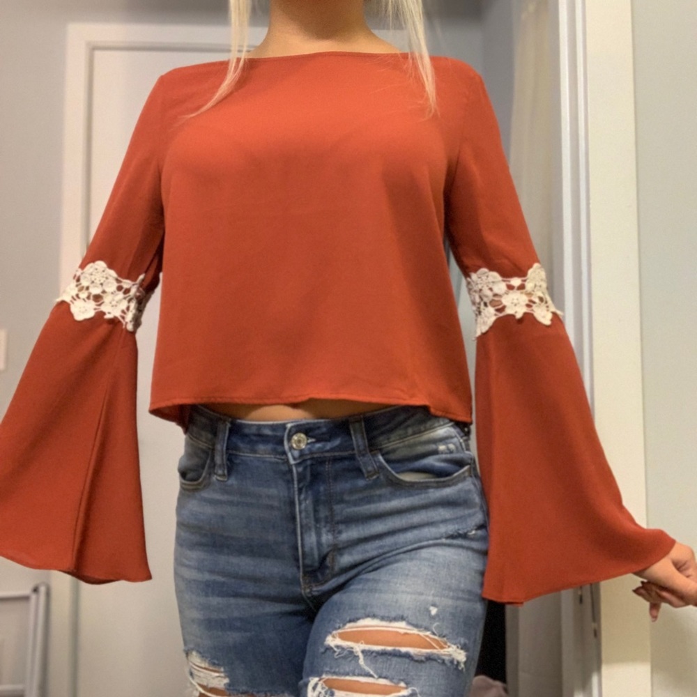 Super cute Forever 21 shirt with lace cut out